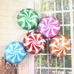 5 X 18" Sweet Candy Lollipop Swirl Foil Balloons Birthday XMAS Party Balloons