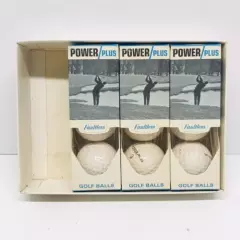 VTG 1960s Faultless POWER/PLUS Golf Balls Lot Of 3 Packs (9 Balls) Abbot Labs OH