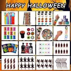 436 Pcs 24 Pack Assorted Halloween Stationery Set, Party Favors... 