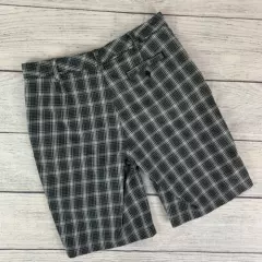 Lady Hagen 6 Golf Shorts Bermuda 10" Inseam Black Plaid 