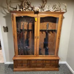 gun cabinet wooden 