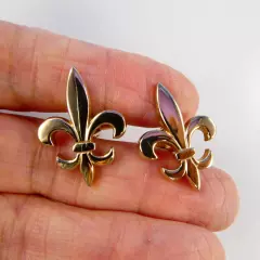 Vintage SWANK Fleur De Lis Cufflinks Gold Tone Cuff Links