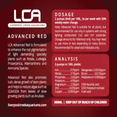 LCA Advanced Red Premium Liquid Fertiliser Aquatic Fish Tank Shrimp Live Plants