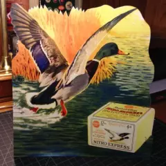 REPRODUCTION Remington UMC Heavy Duck Game Load Standing Advertising Die Cut