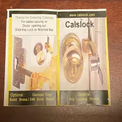 Calslock Portable Door Lock - Steel #2535 (Not Brass) # 2535