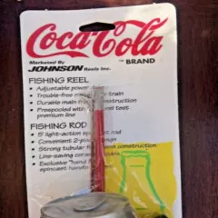 1995 COCA COLA CAN SHAPED FISHING REEL & ROD COMBO BY JOHNSON REELS UNOPENED