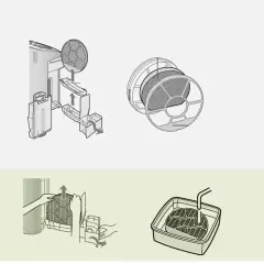 For Sharp KC-D70/E50/F/A40 Purifier Humidification Filter Housing Shell Frame