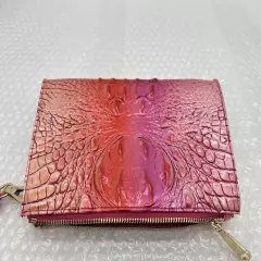 Brahmin Daisy Melbourne Leather Wristlet Ruby Ombre NWOT NEW