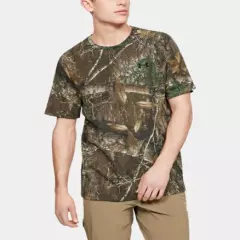 UNDER ARMOUR UA Scent Control Camo Short Sleeve Shirt Realtree Edge M MD 1343240