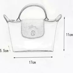 Longchamp Tote Crossbody Bag Turtledove Gray Mini