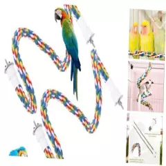 2Pcs Bird Rope Perch, 60cm/23.6in Colorful Cotton Rope Spiral Toys Bird 60CM