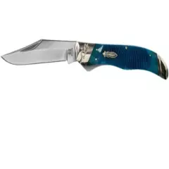 Large 9.5" Hunter Liner Lock, Blue Bone Handle Knife by Rough Ryder