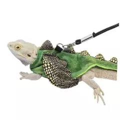 Bearded Dragon Harness Leashet - Halloween Costume Adjustable Lizard S Green