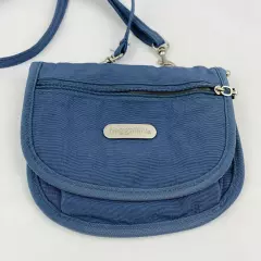 Mini Baggalini Crossbody Belt organizer Wallet purse Fanny Pack Blue Passport