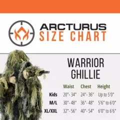 Arcturus Warrior Ghillie Suit | Woodland | 4-Piece Hunting Camo Suit