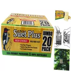  High Energy Suet Cakes, 20 Pack of 11 oz. Suet Cakes for Wild Birds 