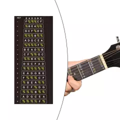 Guitar Neck Fretboard Map Easy Learning Tool with Removable Vinyl Stickers