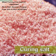 ORGANIC Meat Cure Salt #1 Jerky Ham Beacon Pink Prague Curing Salt 6.25% Nitrite