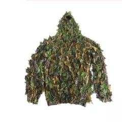 Lightweight 3D Real Tree Leaf Camouflage Net Hunting Sniper Army Ghillie Suit 