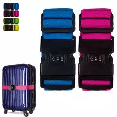 2 Pc Combination Lock Luggage Strap Packing Belt Suitcase Baggage Backpack Bag