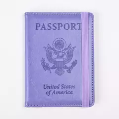 Slim Leather Travel Passport Wallet Holder RFID Blocking ID Card Case Cover