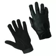 Bob Allen Ventilated Black Leather Shooting Gloves with Suede Palm 325 Boyt