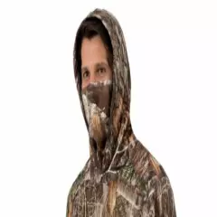 Realtree Edge Men's Performance Pullover Sweatshirt Hooded Hoodie w/ Neck Gaiter