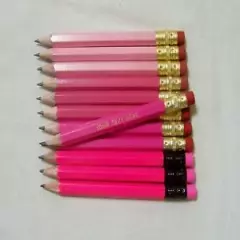 144 "Shades of Pink" Personalized Golf Pencils w/Erasers