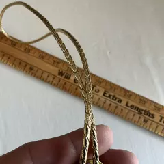 Gold Tone Bolo Tie Circular Pennant