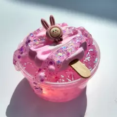 Handmade Slime Pinky Rabbit Ice Cream Stress Relief Toy Clay ASMR