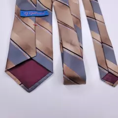 G Galvani Mens Formal Necktie 56"Lx3"W Brown/Gray Neck Tie