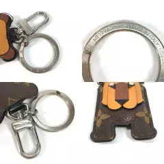 LOUIS VUITTON Authentic MP1996 Porto Cle Animal Bag Charm Monogram Keyring Brown