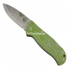 J&V Adventure Knives Green Bushcraft Folding Folder Utility Knife Hunting Camp