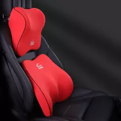 Car Seat Headrest Pillow Neck Lumbar Support Pillow Seat Back Waist Pillow