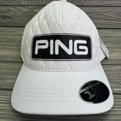 2022 Ping Limited Heritage TOUR Snapback Cap Golf Hat / White Quilt / NEW 110