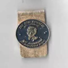 Vintage Money Clip w/ Caricature Tom Kennedy Pro Celebrity Golf Invitational MG