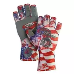 Fish Monkey FM11 Half-Finger Guide Gloves - Americana - 2XL