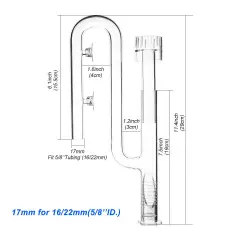 Aquatic Glass Lily Pipe Inflow with Surface Skimmer for Aquarium Filter Tubing