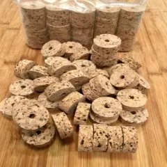 Cork Rings 36 Chita Burl, 1 1/4" x 1/2" x 1/4" Hole