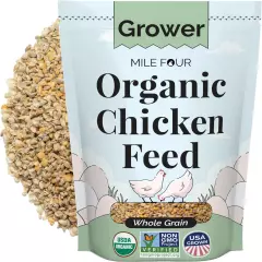 Organic Chicken Feed | Grower (8-20 Week) Chickens | 2 Lbs. | Organic, Non-Gmo, 