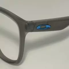 OAKLEY TRILLBE X FRAMES - GRAY SMOKE TRANSLUCENT WITH BLUE ICONS EYEGLASSES