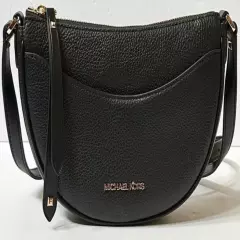 Michael Kors Dover Half Moon Crossbody Leather Bag 35R3G4DC5L Purse NWT $398