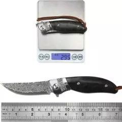 ALBATROSS 7" Mordern Damascus Steel Folding Pocket Knife Luminous Carbon HGDK028