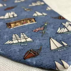 Sailboat Tie Tango Silk All Over Print America Series 4x58 Schooner Clipper