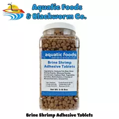 Brine Shrimp Adhesive Tablets for Oscars, Catfish, Cichlids, & All Fish. WL-JAR