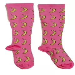 Sz L-XL Banana Print Compression Socks NEW