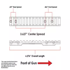 EGW Remington 700/Bergara Premier HD Picatinny Scope Mount- LONG ACTION - 0 MOA