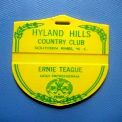 vtg - PGA Golf Bag Tag - HYLAND HILLS COUNTRY CLUB cc - Southern Pines NC