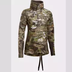 Under Armour Woman Early Season 1/2 Zip Long Sleeve Top Forest Camo XXL NWT $110