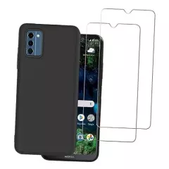 Slim Case for Nokia C300,with 2 Packs HD Screen Protector, Black-Nokia C300